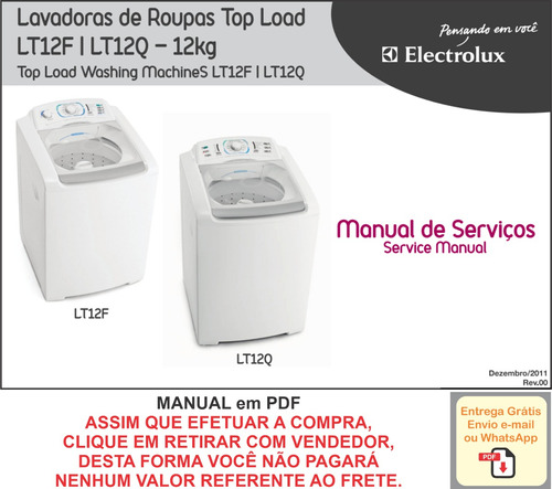 Manual Técnico Serviço Lava Roupa Electrolux Lt12f, Lt12q