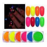 Born Pretty Polvo Fluor Neon Brilla Oscuridad Nail Art Unas