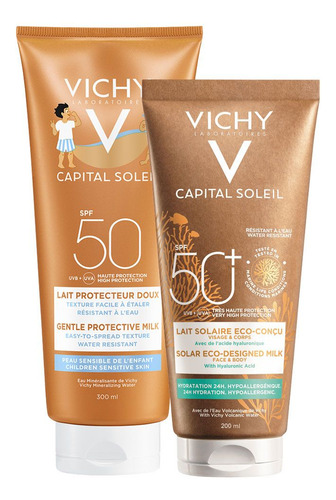 Vichy Capital Soleil Combo Fps 50 Leche Niños + Eco Milk