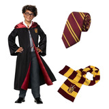 Disfraz Túnica Gryffindor + Corbata + Bufanda Para Niños Harry Potter Cosplay Hermione - Happy Store