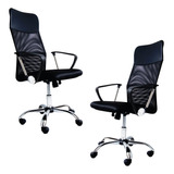 Set 2 Sillas Ejecutiva De Oficina Ergonomica