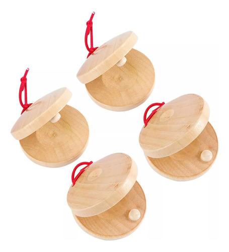 Instrumento De Percussão De Castanholas De Dedo, 4 Pcs