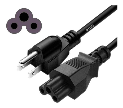 Cable De Corriente Trifasico Para Laptop ( Trebol )