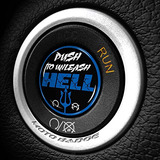 Funda Para Botón De Arranque Moto Badge Push To Unleash Hell