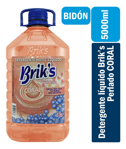 Detergente Liquido Coral Brik´s 5 Litros