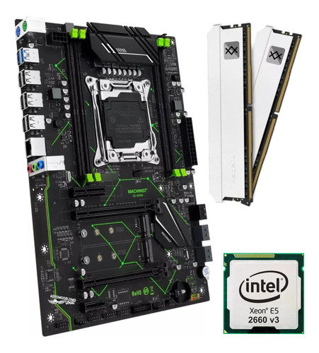 Kit Placa Mãe Mr9a X99 + Xeon E5 2660 V3 + 16gb Ddr4 (2x8gb)