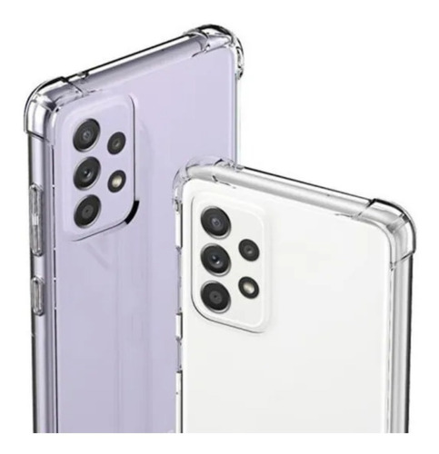 Funda Soft Antigolpe Transparente Para Samsung A52 + Vidrio