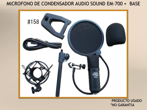 Microfono De Condensador Audio Sound Em-700+base 