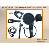 Microfono De Condensador Audio Sound Em-700+base 