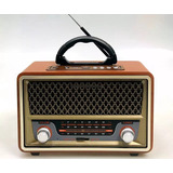 Radio Retro Vintage Bateria Usb Mp3 Bluetooth Am/fm/sw