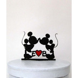 Topper Cake Adorno Torta Casamiento Disney Mickey Y Minnie