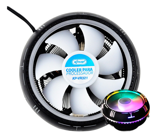 Fan Cooler Para Processador 120mm Air 12v Rgb Ventoinha 1500