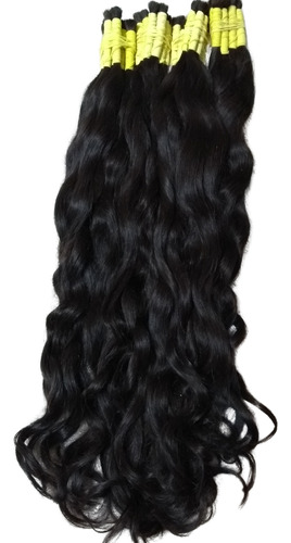 Cabelo Humano Para Mega Hair Virgem Ondulado 60 Cm 200 Gr