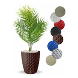 Planta Artificial Palmeira Havaiana Real Toque Vaso Bege