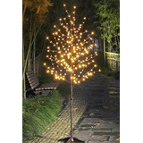 Lightshare Arbol Con Flores De Led Plastico Blanco Calido 