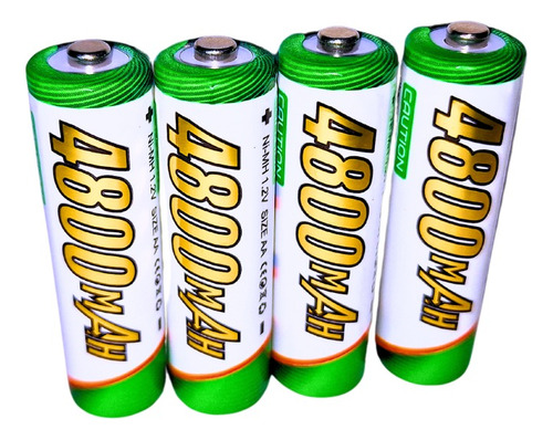 Pilas Recargables Aa Set X4 Unidades 4800 Mah