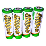 Pilas Recargables Aa Set X4 Unidades 4800 Mah