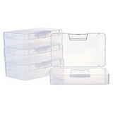 Paquete De 4 Cajas De Plástico Transparente Grandes De...