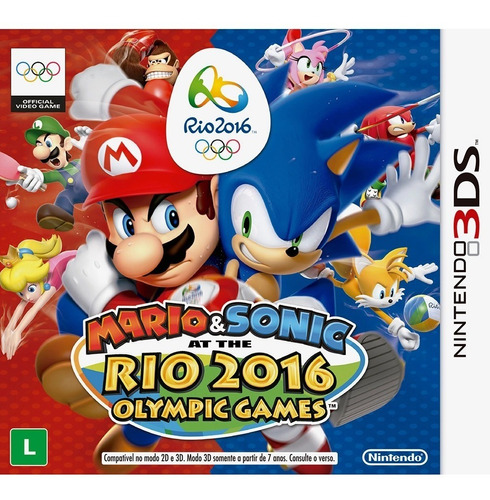 Mario Sonic Olimpiadas Rio 2016 Midia Fisica - Nintendo 3ds