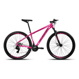 Mountain Bike Alfameq Makan Aro 29 17  24v Freios De Disco Mecânico Câmbios Index Cor Rosa