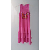 Vestidos Nena Holamanola Rosa Fucsia Mariposa T10 Outlet