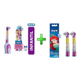 Escova Dental Elétrica Princesas + 2 Refis - Oral B
