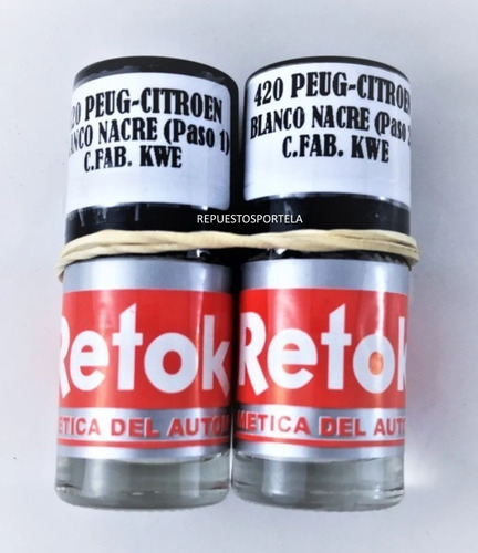 Retok Pintura Original Para Rayones Citroen C3 Blanco Nacre