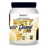 Suplemento Em Pó Beauty Capsules  Black Fit Whey Gourmet Whey Protein Whey Gourmet Sabor  Baunilha Em Pote De 900ml