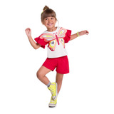 Conjunto Infantil Feminino Blusa E Short Moletinho Kyly 