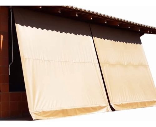 Toldo Modelo Cortina Sem Visor Com Tubos Completo 2,00x2,00