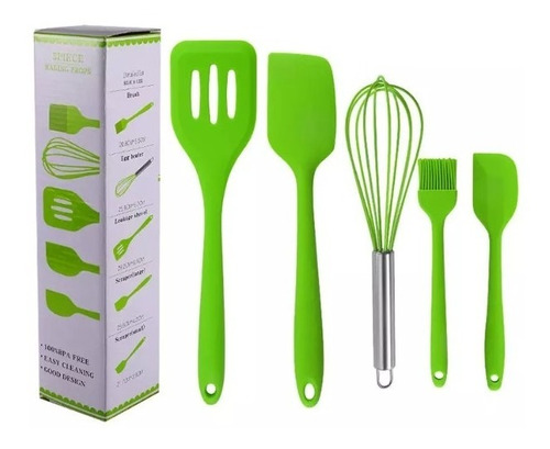 Kit Espatulas Para Reposteria Y Utensilios Cocina En Silicon