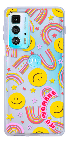 Funda Para Motorola Para Mujer Caritas Felices Con Nombre