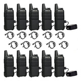 10 Pcs Radios Mini Walkie Talkie Retevis Rt22 Con Audífonos