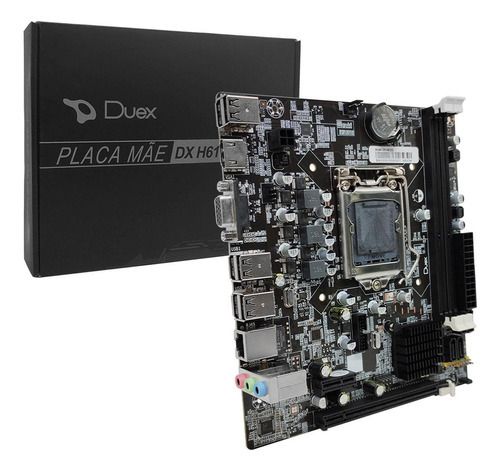 Placa Mãe Duex Dx H61zg M.2 Intel 2/3 Geração, Ddr3, Socket