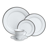 Set De Vajilla 20 Piezas Noritake Regina Platinum Servicio