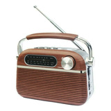 Radio Daewoo Retro Madera Di-rh221br Bluetooth Usb Vintage Color Marrón