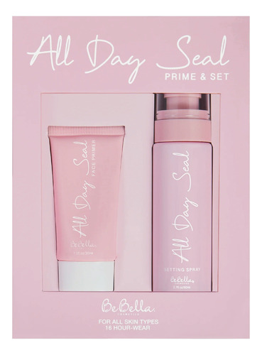 Set Duo Fijador Spray Primer Rostro Alta Duracion Bebella® Tono Del Primer Set - All Day Seal