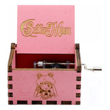 Caja Musical Sailor Moon Rosa Madera Coleccion Detalle