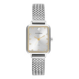 Relógio Mondaine Feminino Quadrado Prateado 32744l0mvne2