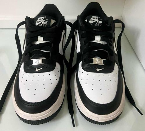 Zapatillas Nike Air Force One Blancas Y Negras Talle 39