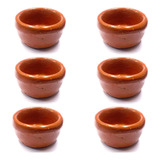 Set 6 Dips Cazuela Dip 8 Cm Barro Rustica Salsera Bar-