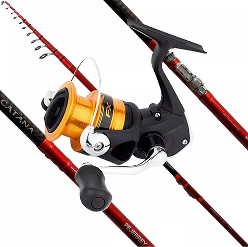 Combo Pejerrey Shimano Catana 4.20mts Reel Multifilamento