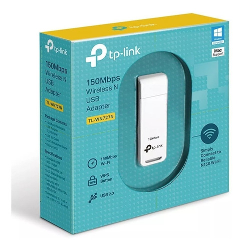 Adaptador Wifi Usb Tp-link Wn727n De 150mbps 2.4ghz