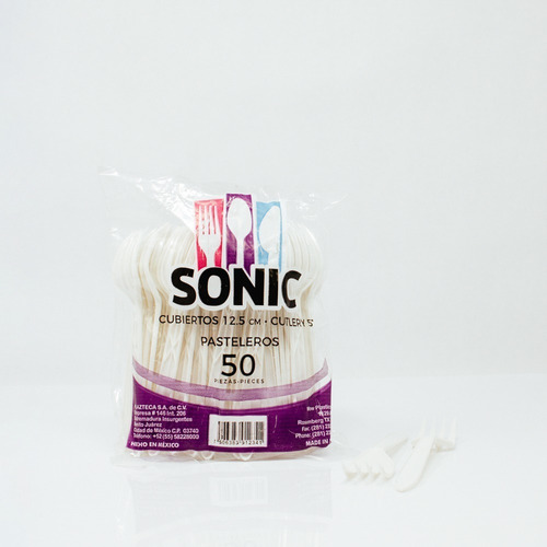 Cubiertos Pasteleros Sonic Alto:12.6cm Reciclables 3000pz Pp
