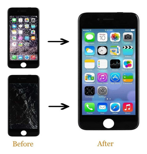 Keytas - Kit De Reemplazo De Pantalla Para iPhone 7 Plus, Co