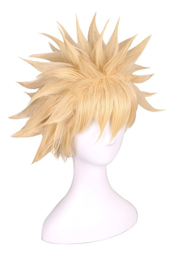Colorground Corto Afro Fluffy Anime Cosplay Peluca (rubia)
