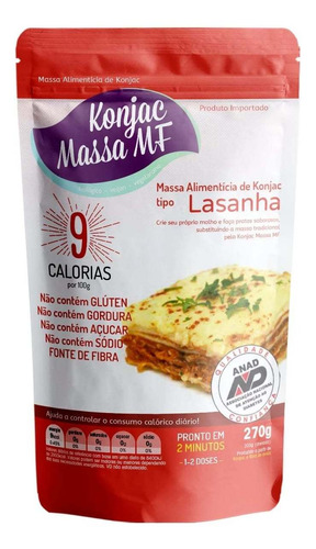 Lasanha Konjac Massa Shirataki 270g Emagreça Low Carb