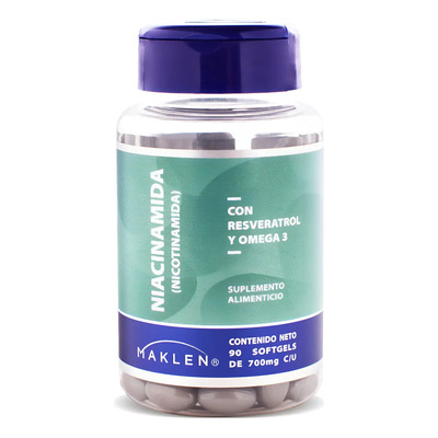 Niacinamida + Resveratrol Y Omega 3 | 90 Cápsulas | Maklen Sin Sabor | MercadoLibre