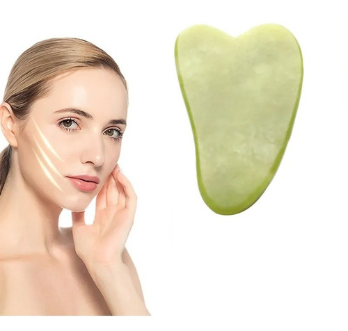 10 Guashas De Jade 100% Natural Masaje Facial ***mayoreo***