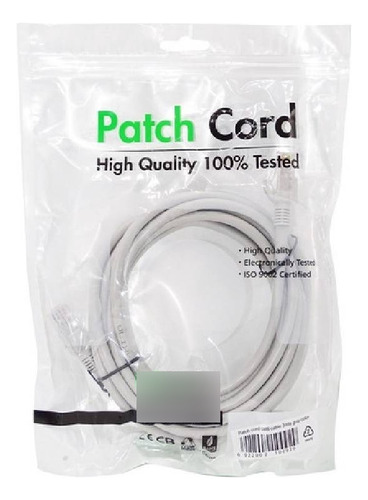 Cable De Red Cat5e (patch Cord) 3mts Gris Ulink